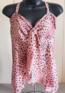 2PC PINK ANIMAL PRINT WITH FRONT BOW.SS